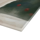 Turkse Angora Kat in Sneeuw Kerstmis Snijplank (Hoek)