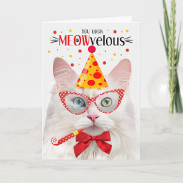 Turkse Angora Kat MEOWvelous Verjaardag Kaart