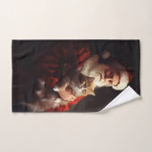 Turkse Angora Kat Sinterklaas Feestelijke Kerstmis Bad Handdoek (Handdoek)