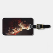 Turkse Angora Kat Sinterklaas Feestelijke Kerstmis Bagagelabel (Voorkant horizontaal)