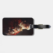 Turkse Angora Kat Sinterklaas Feestelijke Kerstmis Bagagelabel (Achterkant horizontaal)