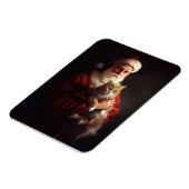 Turkse Angora Kat Sinterklaas Feestelijke Kerstmis Magneet (Linkerzijde)
