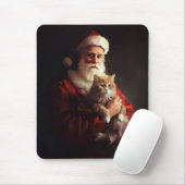 Turkse Angora Kat Sinterklaas Feestelijke Kerstmis Muismat (Met muis)