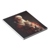 Turkse Angora Kat Sinterklaas Feestelijke Kerstmis Notitieblok (Schuin)