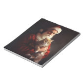 Turkse Angora Kat Sinterklaas Feestelijke Kerstmis Notitieblok (Linkerzijde)