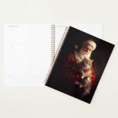 Turkse Angora Kat Sinterklaas Feestelijke Kerstmis Planner (Display)