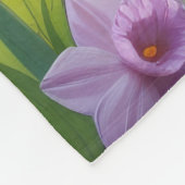 Turkse Angora Kat Spring Bloemen Schilderen Fleece Deken (Hoek)