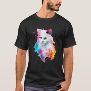 Turkse Angora Kleurrijke Spatten Verf, Abstracte A T-shirt