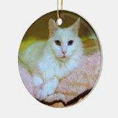 Turkse Angora Princess Cat Ornament (Links)