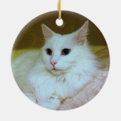 Turkse Angora Princess Cat Ornament (Achterkant)