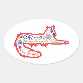 Turkse Angora-Sticker Ovale Sticker
