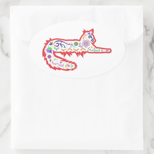 Turkse Angora-Sticker Ovale Sticker (Tas)