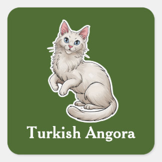 Turkse angora vierkante sticker