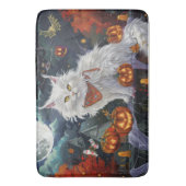 Turkse angorakat Halloween griezelig Badmat (Voorkant Verticaal)