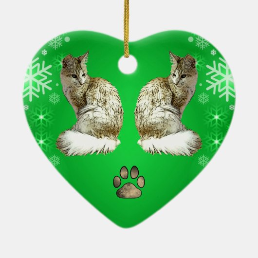 Turkse angorakat keramisch ornament (Achterkant)