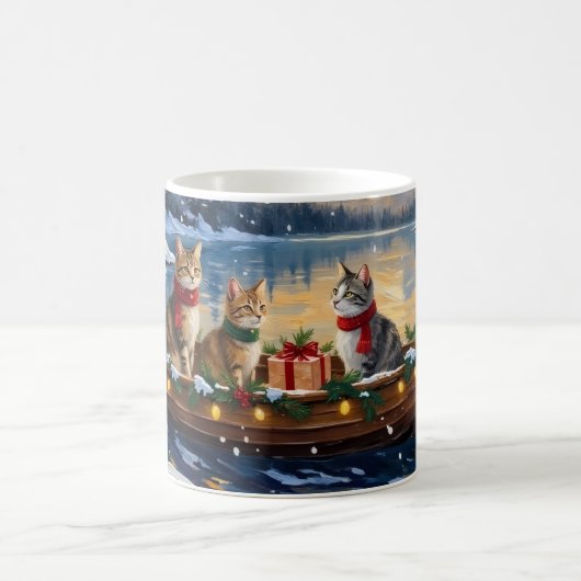 Turkse Angorakat Kerstboot Vakantie Koffiemok (Center)