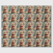 Turkse Angorakat Kerstmis Vintage Strand Cadeaupapier (Vlak)