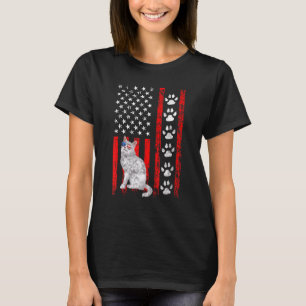 Turkse angorakat op 4 juli Patriottisch Amerikaans T-shirt