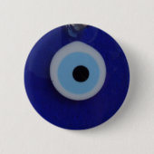 TURKSE BLUE GLASS EVIL EYE AMULET Button (Voorkant)