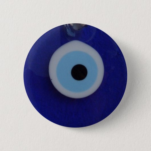 TURKSE BLUE GLASS EVIL EYE AMULET Button (Voorkant)