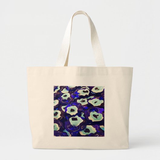 Turkse Boncuk Eye Shaped Amulet Bizarre Art Grote Tote Bag (Voorkant)