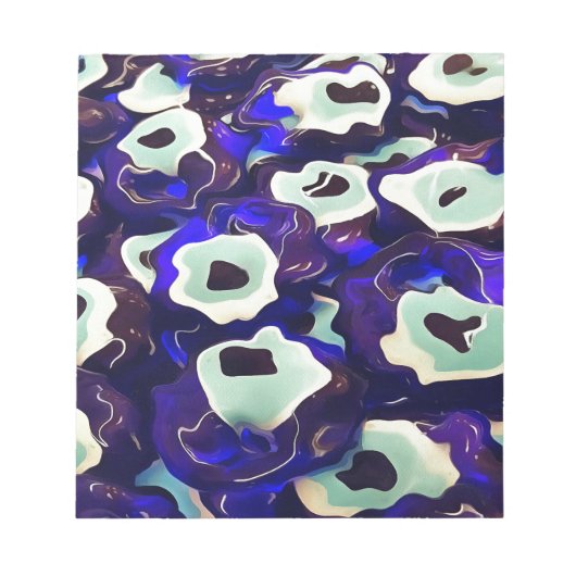 Turkse Boncuk Eye Shaped Amulet Bizarre Art Notitieblok (Voorkant)