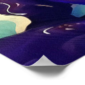 Turkse Boncuk Eye Shaped Amulet Bizarre Art Poster (Hoek)