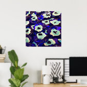 Turkse Boncuk Eye Shaped Amulet Bizarre Art Poster (Thuiskantoor)