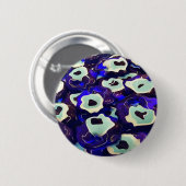 Turkse Boncuk Eye Shaped Amulet Bizarre Art Ronde Button 5,7 Cm (Voorkant /achterkant)