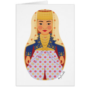 Turkse bruid Matryoshka kaart