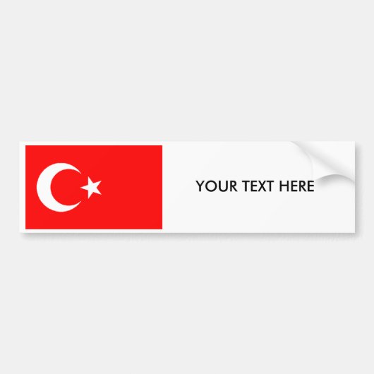 Turkse Bumpersticker VLAG (Voorkant)
