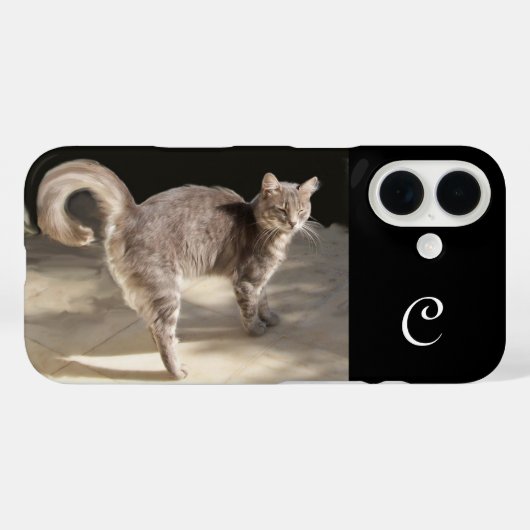 TURKSE CAT MONOGRAM Case-Mate iPhone CASE (Achterkant (horizontaal))