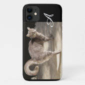 TURKSE CAT MONOGRAM Case-Mate iPhone CASE (Achterkant)