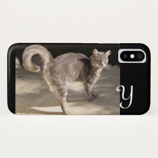 TURKSE CAT MONOGRAM Case-Mate iPhone CASE (Achterkant (horizontaal))