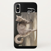 TURKSE CAT MONOGRAM Case-Mate iPhone CASE (Achterkant)