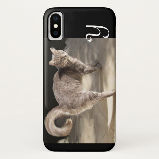 TURKSE CAT MONOGRAM Case-Mate iPhone CASE (Achterkant)