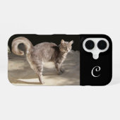 TURKSE CAT MONOGRAM iPhone 16 HOESJE (Achterkant horizontaal)