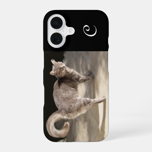 TURKSE CAT MONOGRAM iPhone 16 HOESJE (Achterkant)