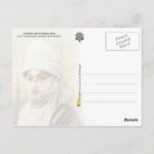 Turkse dame in traditioneel kostuum briefkaart (Achterkant)