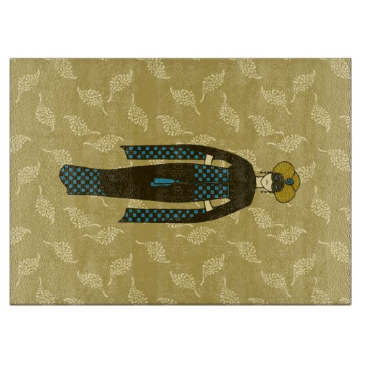 Turkse dame met tulband art nouveau stijl snijplank (Voorkant)