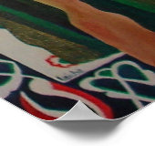 Turkse danser met traditionele kunstachtergrond poster (Hoek)