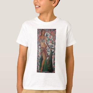 Turkse danser met traditionele kunstachtergrond t-shirt