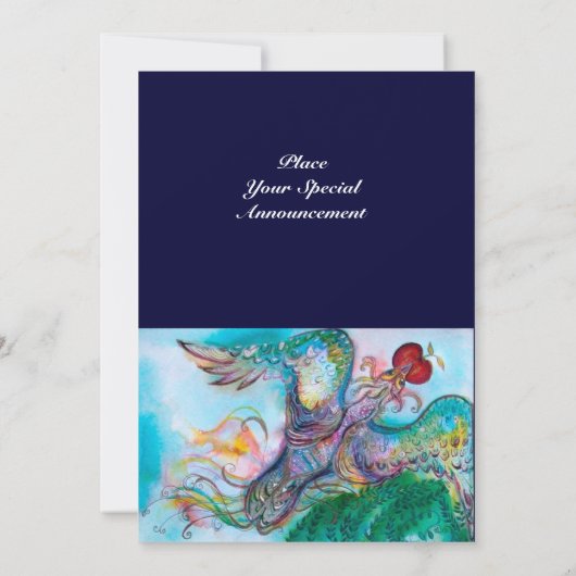 TURKSE FAIRY TALE / FOENIX MET APPEL , blauw Aankondiging (Achterkant)