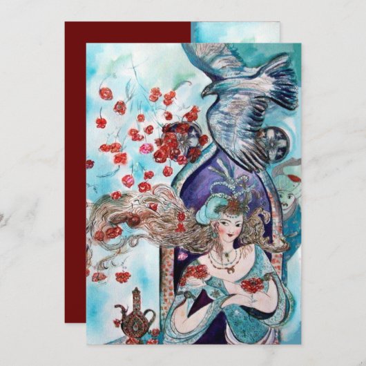 TURKSE FAIRY TALE, helder rood wit Aankondiging (Voorkant / Achterkant)