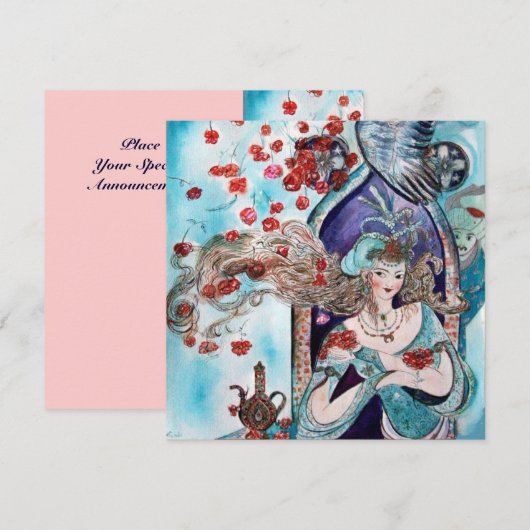 TURKSE FAIRY TALE, helder rood, wit roze Aankondiging (Voorkant / Achterkant)