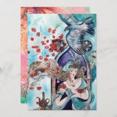 TURKSE FAIRY TALE, heldere rode blauwe roze vonk Aankondiging (Voorkant / Achterkant)