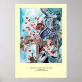 TURKSE FAIRY TALE / PRINCESS, RODE ROSEN EN HAWK POSTER (Voorkant)