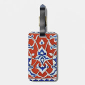 Turkse florale tegels bagagelabel (Achterkant verticaal)