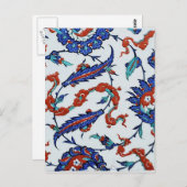 Turkse florale tegels briefkaart (Voorkant / Achterkant)