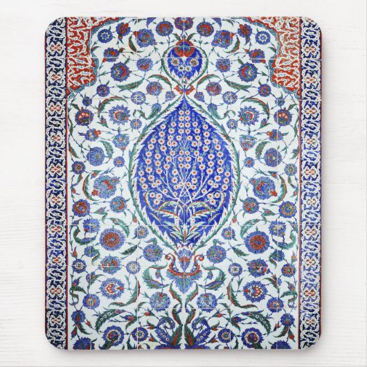 Turkse florale tegels muismat (Voorkant)